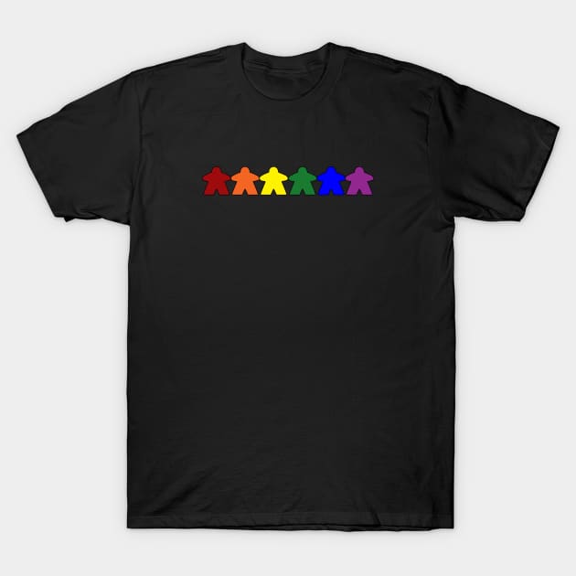 Gay Pride Meeples T-Shirt by Basilisk
